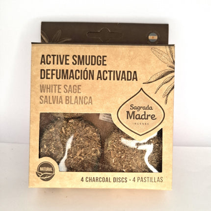 Active Smudge Charcoal Discs White Sage