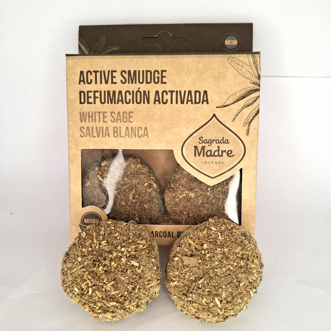 Active Smudge Charcoal Discs White Sage