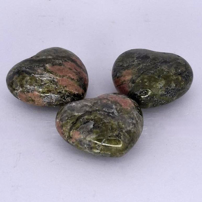 Crystal Unakite Heart