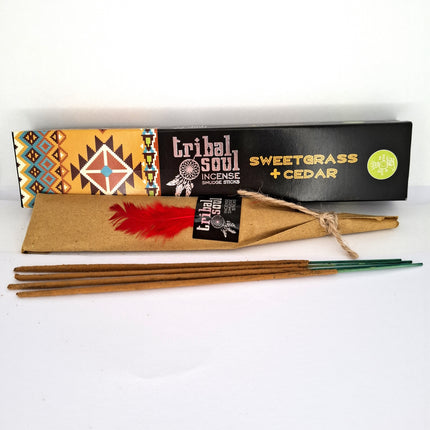 Incense Smudge Sticks Tribal Soul Sweetgrass and Cedar