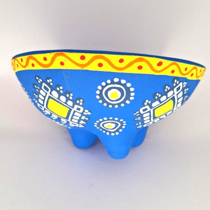 Smudge Bowl Terracotta Blue