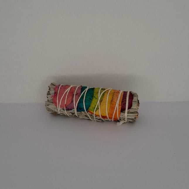 White Sage & Rose Petal Smudge Stick