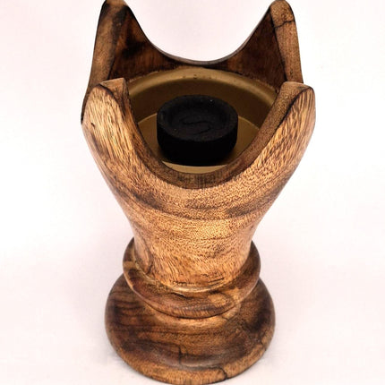 Wooden Resin Incense Herb Charcoal Burner