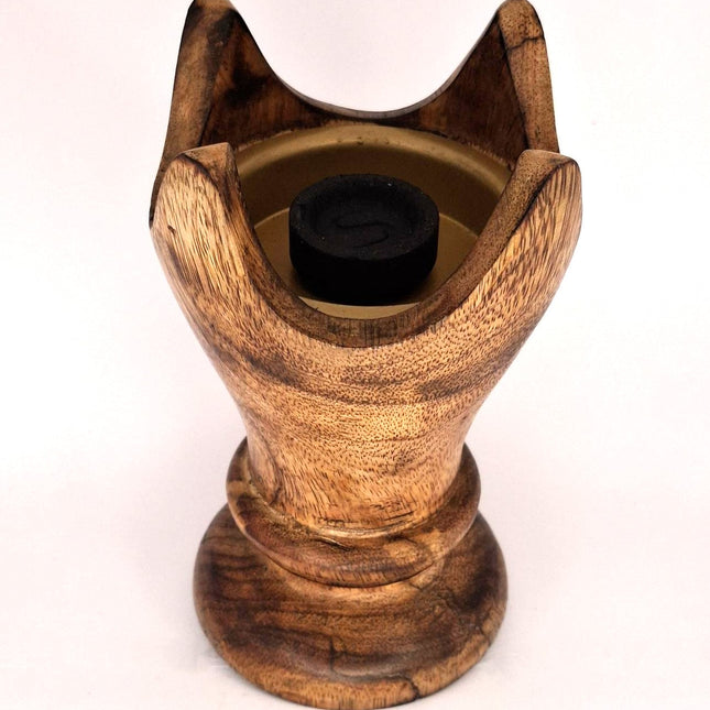 Wooden Resin Incense Herb Charcoal Burner